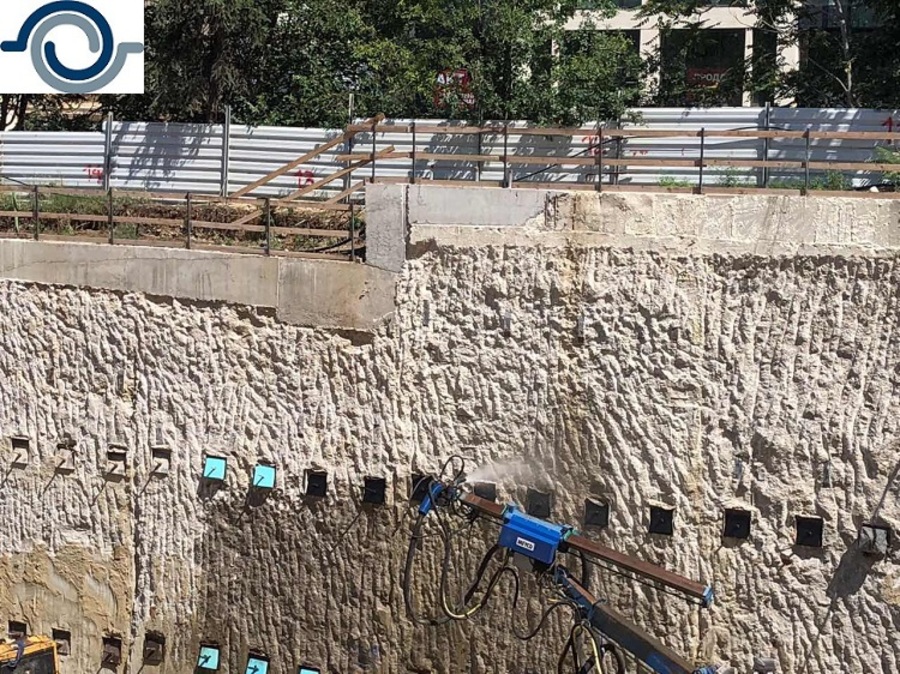 Пръскан бетон на шлицова стена Айтауър - Галерия - Данев Строй ЕООД